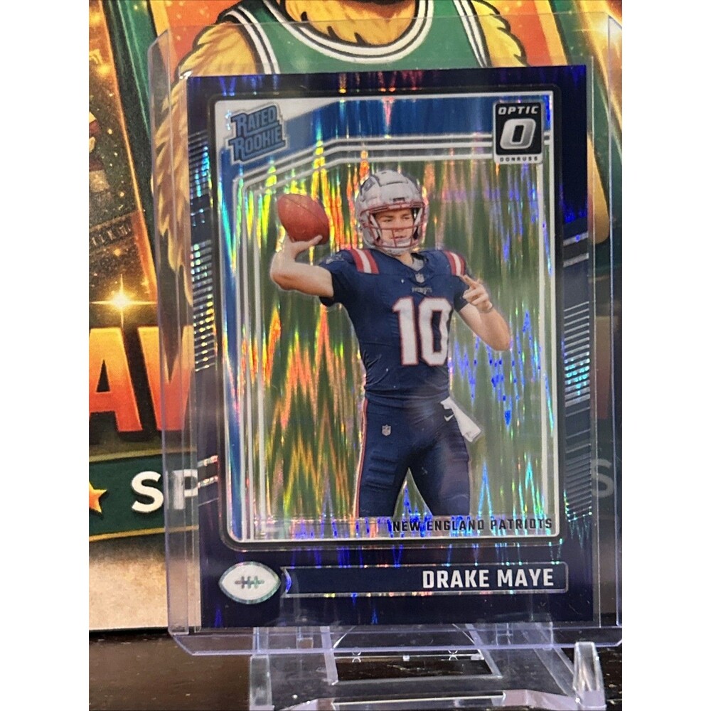 2024 Donruss Optic - Rated Rookie Drake Maye Purple Shock Prizm Patriots MVP SB
